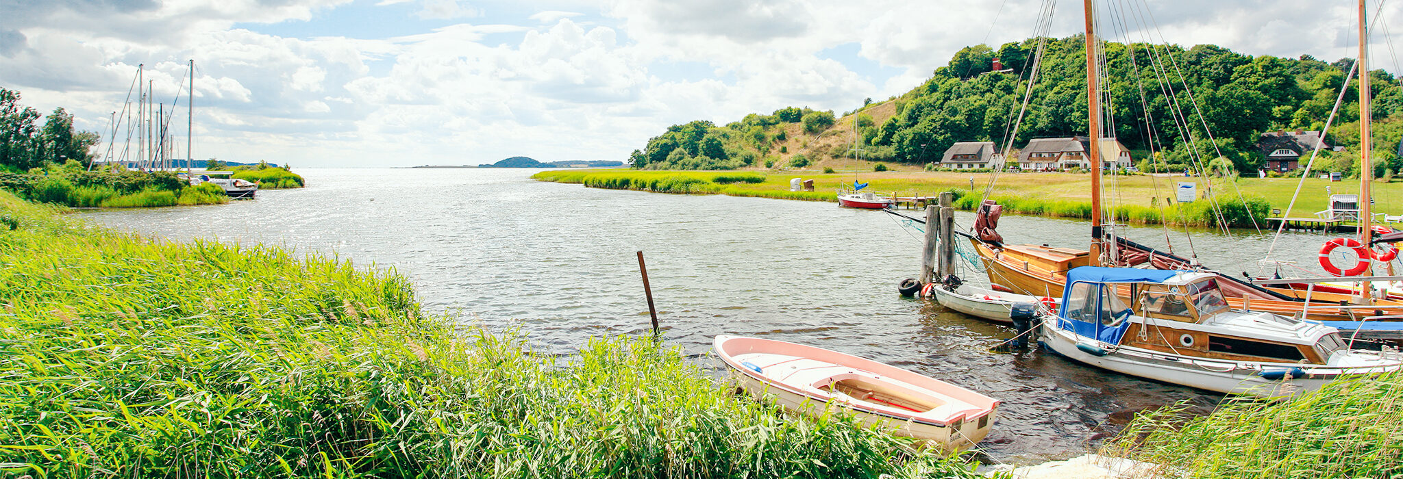 Urlaub am See Hafen Boote