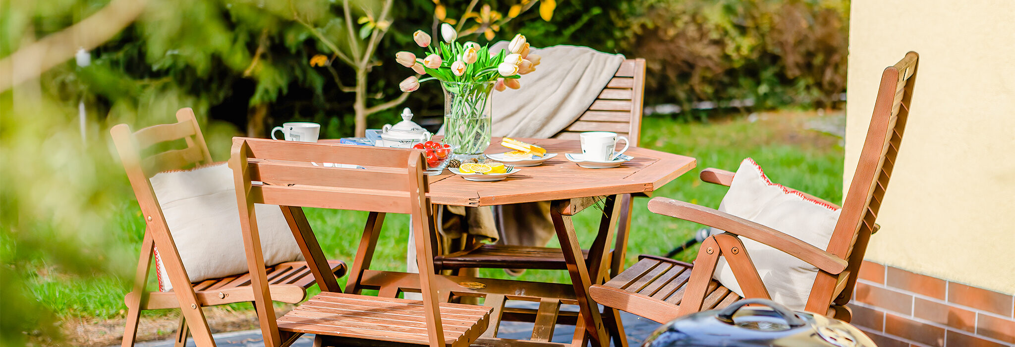 Lukecin Terrasse Ferienhäuser mit Garten