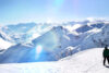 Skifahrer Alpenpanorama