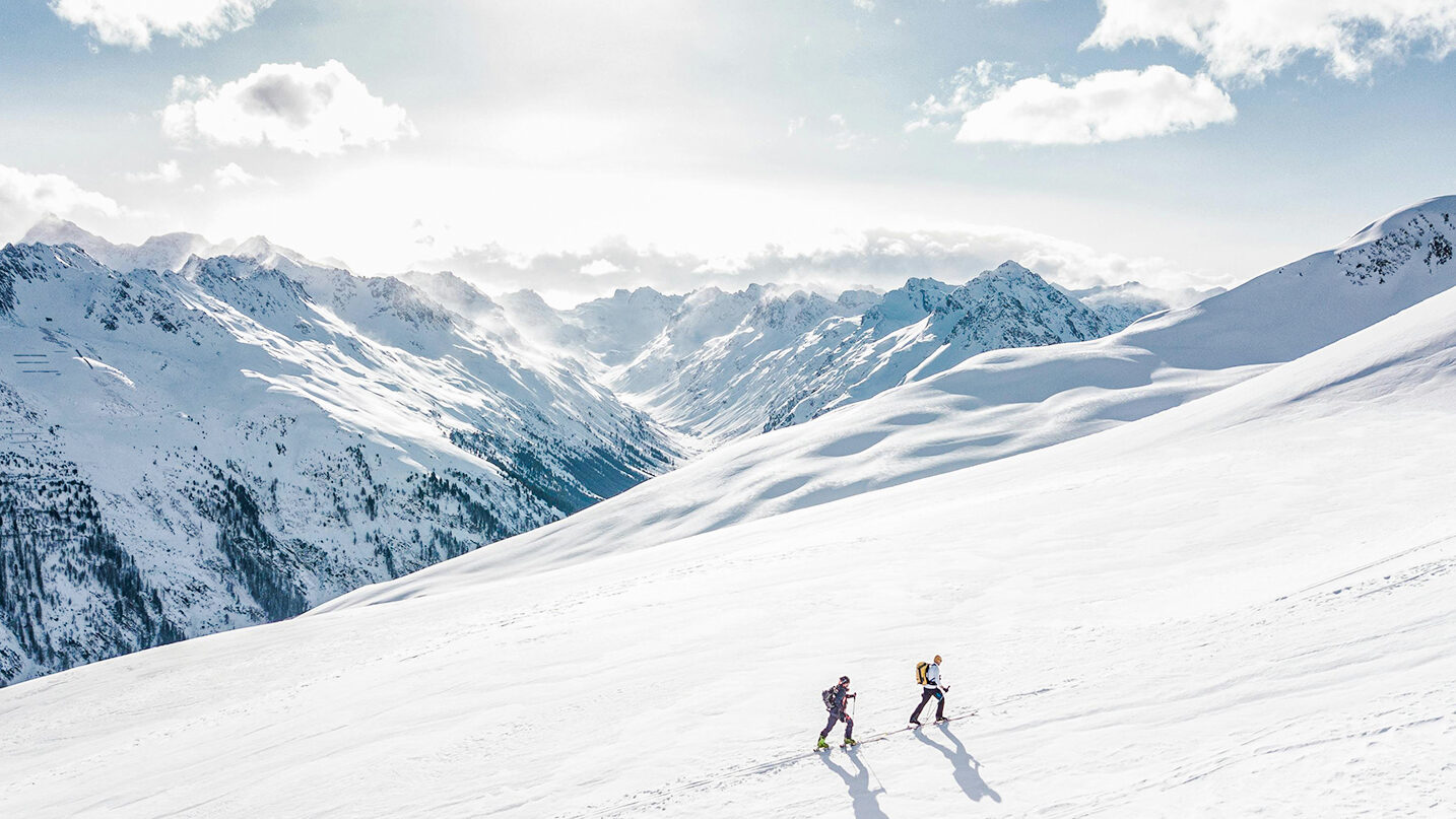 Panoramablick beim Skilanglauf