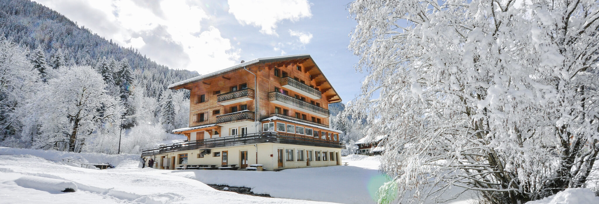 Chalet in Frankreich Schneelandschaft