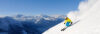 Skifahrer auf der Piste in der Schweiz