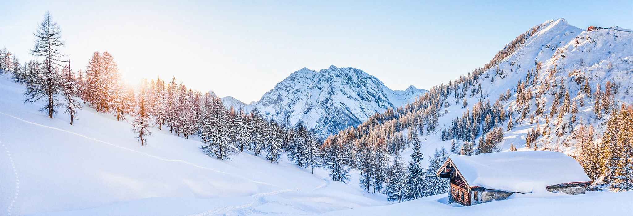 Blick in die Berge Winter