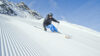 Ski Alpin Skifahrer auf der perfekt präparierten Piste in Galtür