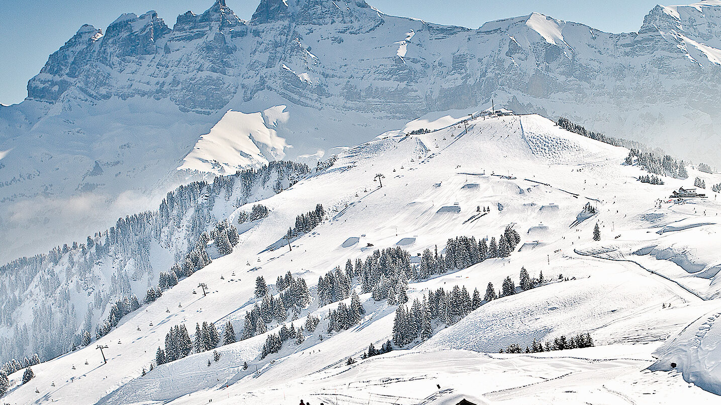 Aussicht in die Berge in Les Crosets