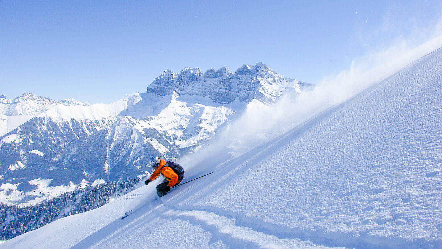 Tiefschnee in Les Portes du Soleil