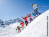 Spaß beim Skifahren mit der ganzen Familie in Val d'Isère Tignes