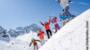 Spaß beim Skifahren mit der ganzen Familie in Val d'Isère Tignes