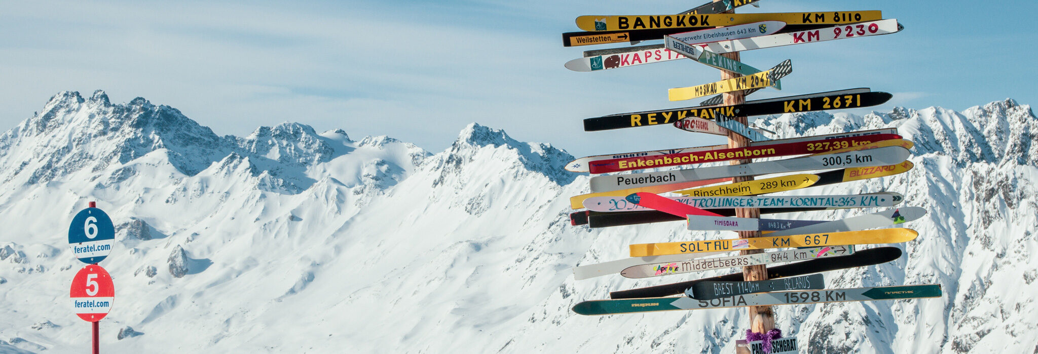 ischgl skigebiet wegweiser alpen österreich