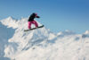 la plagne Frankreich Alpen Snowboarder